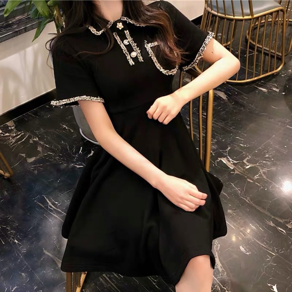Spring season hot🔥sales balck medium dress